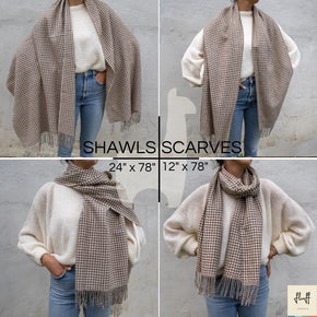 Houndstooth Baby Alpaca Shawl